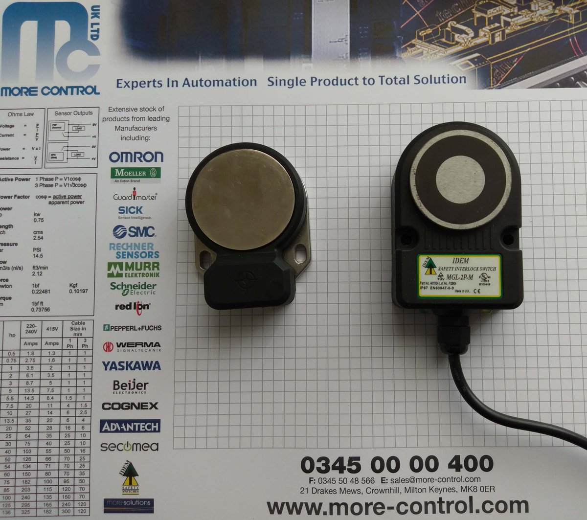 These <a href="/IDEM/">Idem</a> magnetic door interlocks are #safety rated, #power to lock.  The perfect solution for small #radius #doors.