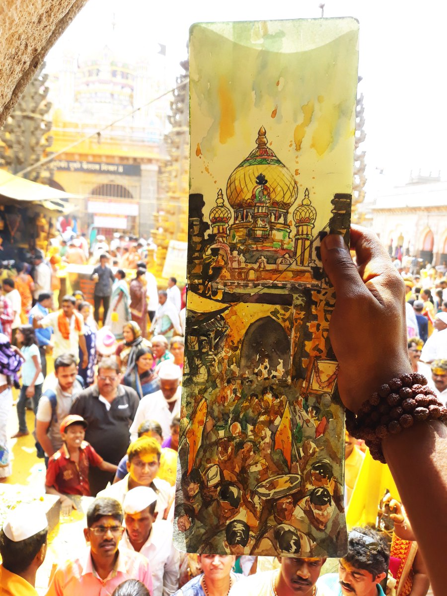 girishmalap's tweet photo. Sketch Trip @ J A I J U R I 
 with Urban Sketchers Navi Mumbai
 #Sketching #UrbanSketching #Jaijuri #Weekends #USKNaviMumbai #Sketchbooks #Travel #Fun #Mood #Watercolor #People #Yellow #Architecture #Nature #Village #JaiMalhar #GirishMalap https://t.co/Gl2xOxYiOn