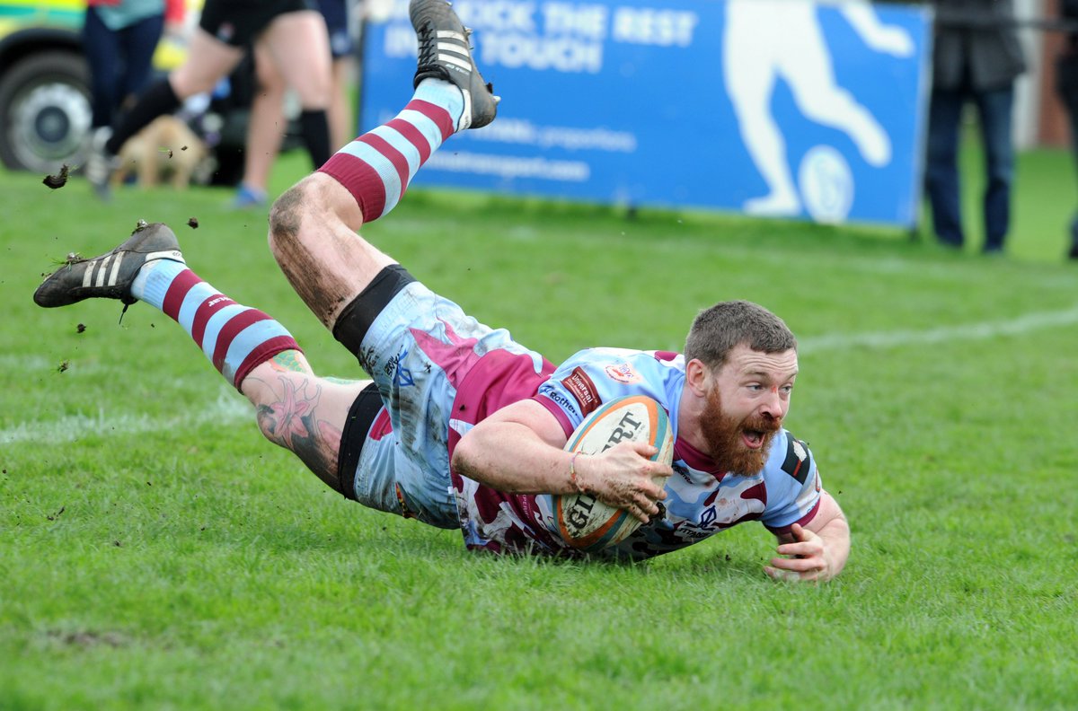 rothtisersport's tweet photo. Centre stage for @RotherhamRugby in our Picture of the Week as @DrewCheshire scores a humdinger of a try against @carnegierugby . There's much more in this week's Tiser... https://t.co/b4NDVu7rjj