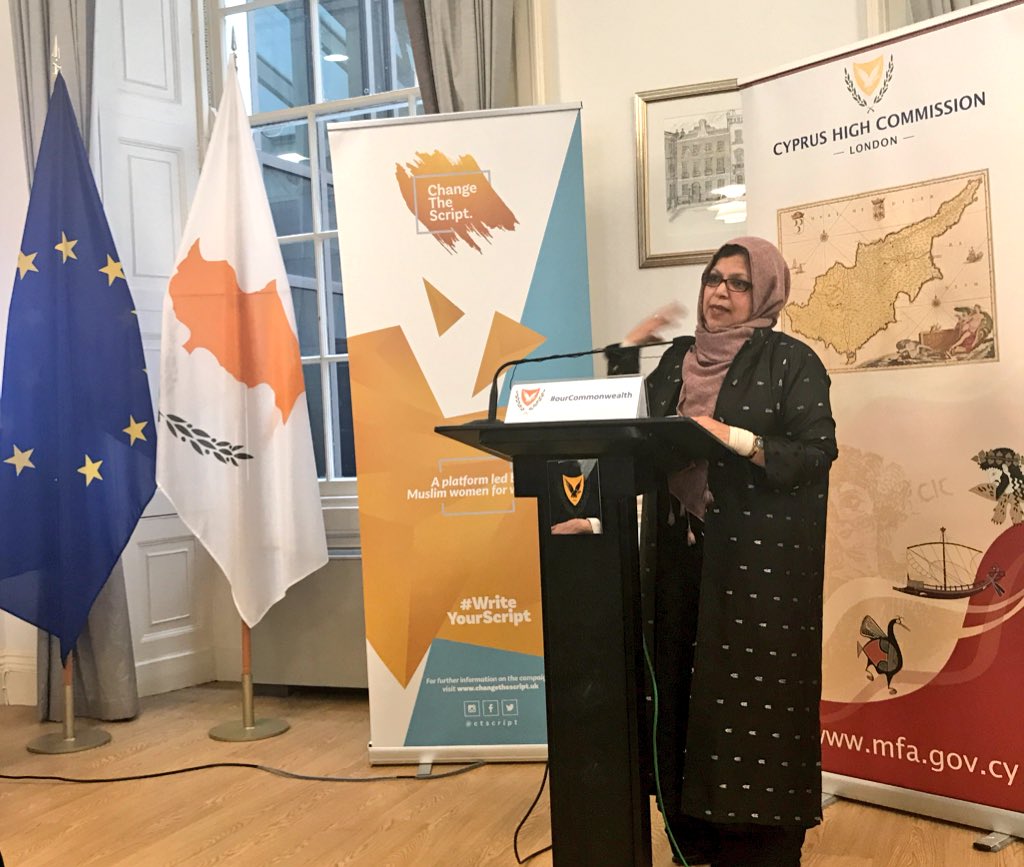 DrAyshaRaza's tweet image. Hearing from @baroness_uddin about her pride in how far Muslim women in #OurCommonwealth have come &amp;amp; all they have achieved, we are all able to #WriteYourScript #ChangeTheScript @ctscript #CHOGM2018