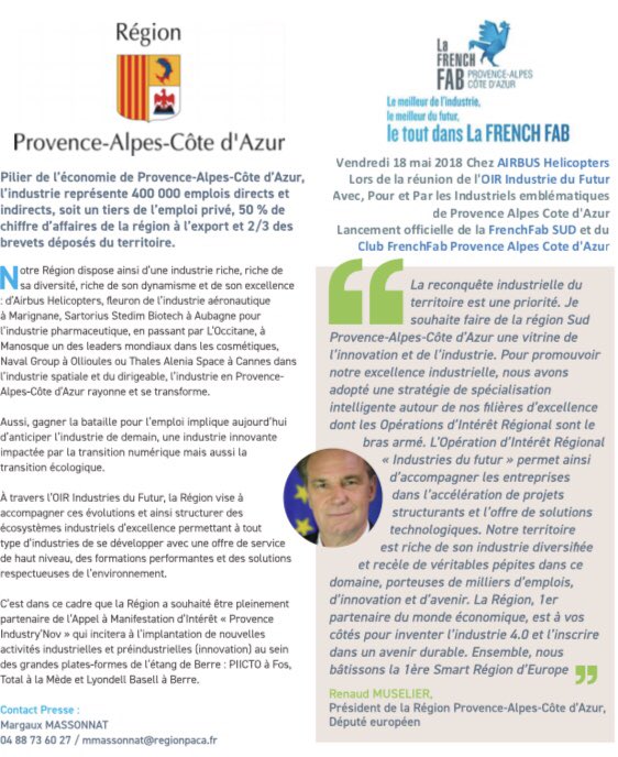 Lancement ce matin de PROVENCE INDUSTRY’NOVn