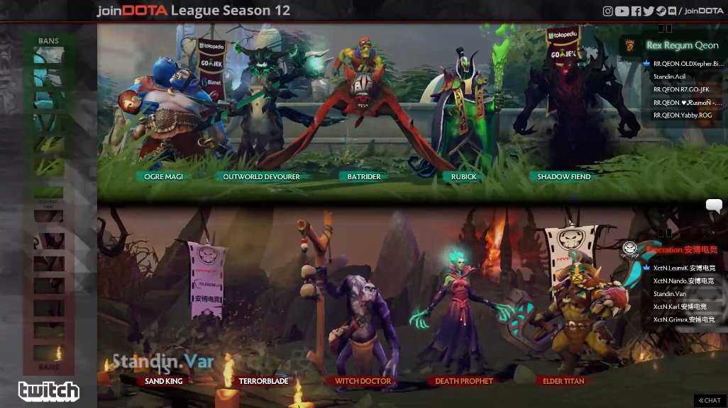 joinDOTA's tweet photo. ⚠ #jDL12 alert: @ExecrationGG vs RRQ 
▶ https://t.co/kb4BzaHuIW
🎤: @vantaliondota https://t.co/hBXLZayrS5
