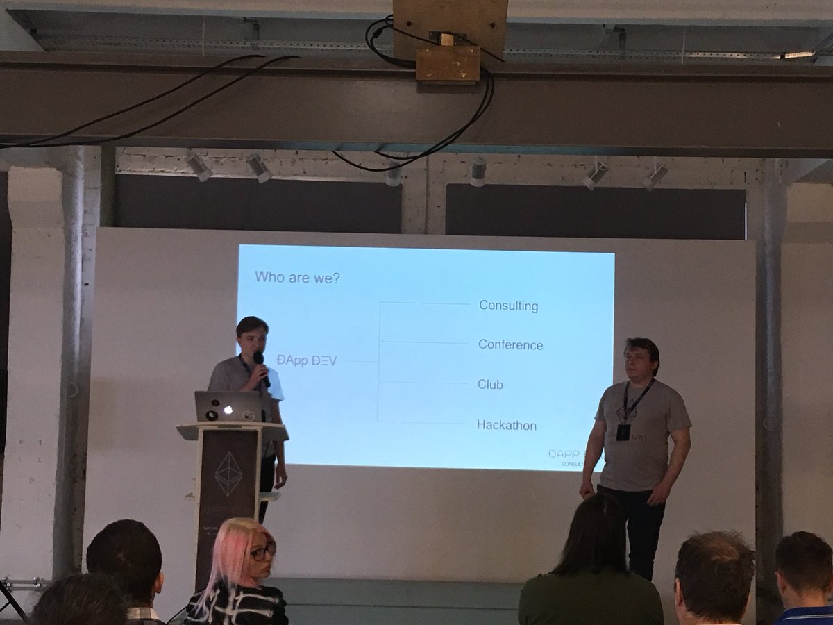 dapp_dev's tweet image. The workshop “How to implement #CryptoKitties in 60 min” by our devs Dmitrii Kulbaka and Alexey Hodkov.
#dappdevconf
#kyiv