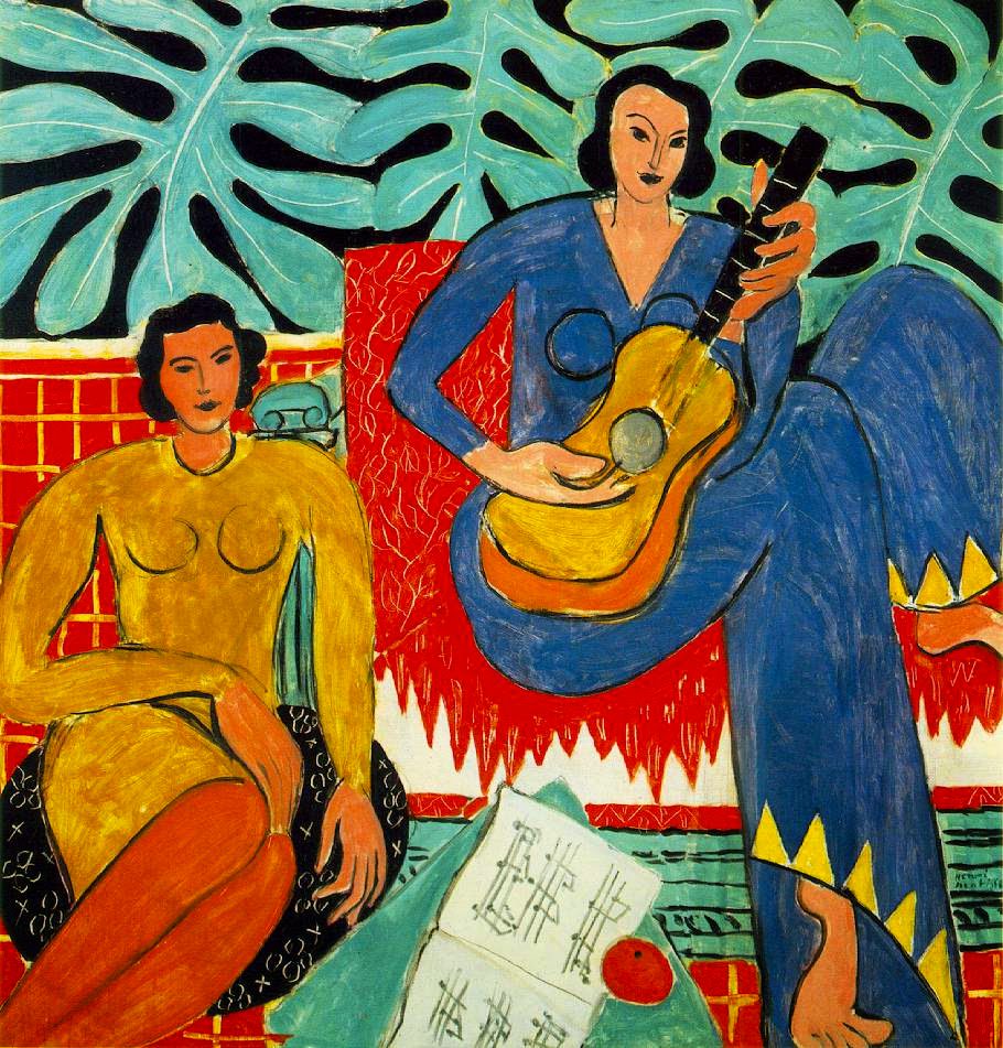 Spesso è un mare, la musica, che mi prende ogni senso!
 A un bianco astro fedele,
 sotto un tetto di brume o nell'etere immenso,
 io disciolgo le vele. 
 Charles Baudelaire
#DonneInArte #ArtLovers #donaiart
Buona giornata e sereno pomeriggio
Henri Matisse - La Musique (1939)