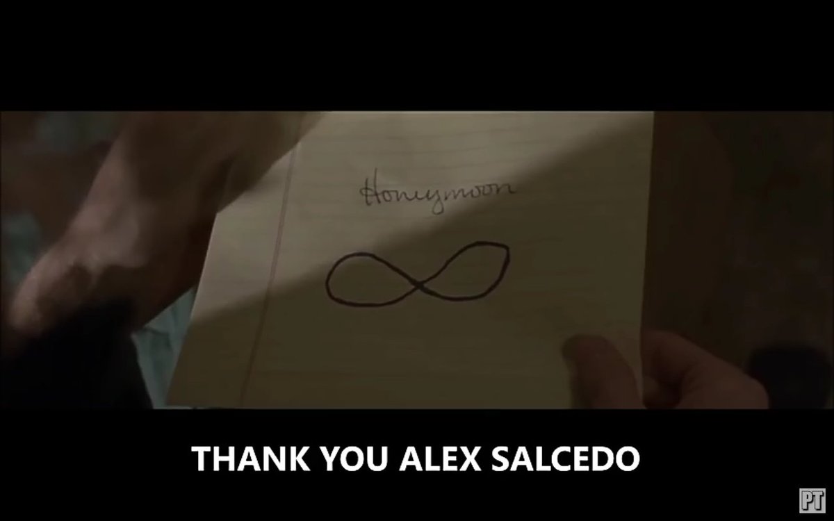 Lewis120997's tweet photo. @eavoss in the walking dead finale, is note from sherry a possible whisperer's connection. Alphas belt has the same infinity logo? Maybe she joined them and maybe Dwight is the first to encounter them? https://t.co/4Geej6ziu8
