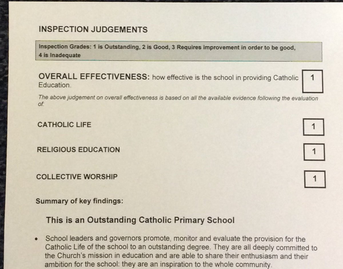 It’s official. We are an outstanding Catholic school 👍🙏<a href="/CathEdService/">Catholic Education Service</a> @csptsa <a href="/CatholicEdLeeds/">Vicariate for Education - Diocese of Leeds</a> <a href="/bcw_cat/">Blessed Christopher Wharton Catholic Academy Trust</a> <a href="/OneEducation/">One Education</a> <a href="/EduBradford/">#EducatingBradford</a> <a href="/Bradford_TandA/">Telegraph & Argus</a> <a href="/visitBradford/">Visit Bradford</a> <a href="/CAFOD/">CAFOD</a> <a href="/CAFODSchools/">CAFOD Schools</a>