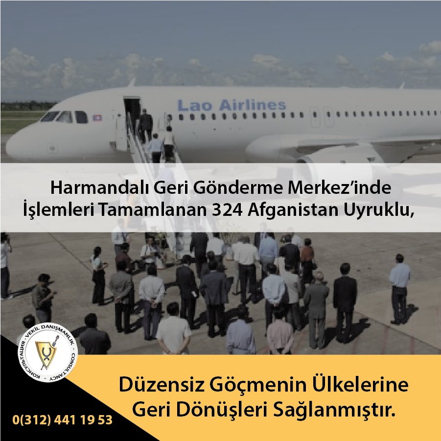 vekildanisma's tweet photo. Harmandalı Geri Gönderme Merkez’inde İşlemleri Tamamlanan 324 Afganistan Uyruklu, Düzensiz Göçmenin Ülkelerine Geri Dönüşleri Sağlanmıştır.
https://t.co/vHlqYljcrw
#Çalışmaİzni #İkametİzni #Oturmaİzni #DiplomaDenkliği #YabancıPersonel #İşKanunu #Göçİdaresi #YaşlıBakıcı https://t.co/oeufMDMusc