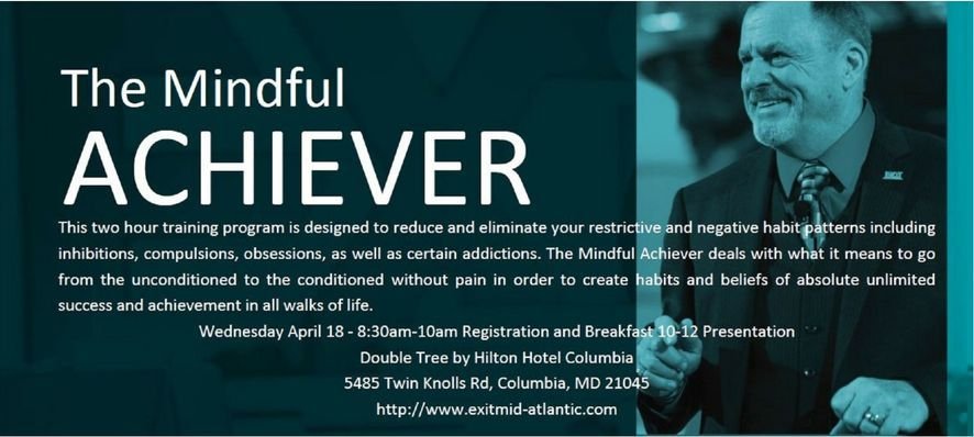 exit_midatlantc's tweet image. Regional Owner Carol McDaniel invites you to join them for Mindful Achiever with Steve Morris #lovexit eventbrite.com/e/mindful-achi…