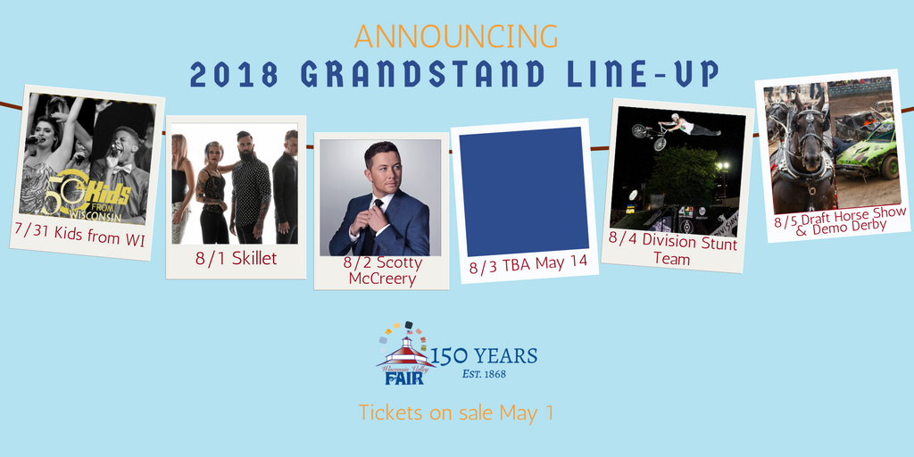 WisconsinValley's tweet image. Just a little of the entertainment you will find at the 150th annual Wisconsin Valley Fair, July 31 - August 5! #timelessmemories #lastingtraditions