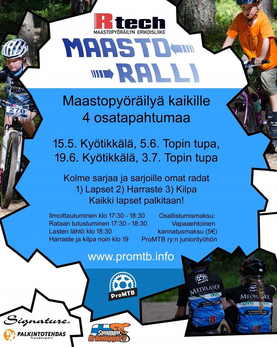 MtbMedilaser's tweet photo. R-tech Maastoralli on täällä tänä kesänä! Lisätietoa facessa, instassa sekä myöhemmin webissä 👊 https://t.co/IfR0Y75KqZ