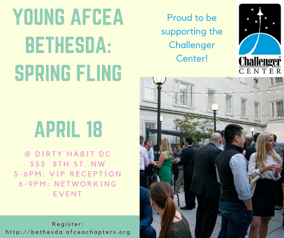 YAFCEA's tweet photo. Shoutout to One Federal Solution for sponsoring #SpringFlingDC - this week! Get your tickets and support the Challenger Center and STEM education! https://t.co/HngwALFonr https://t.co/TLTstuBQKK