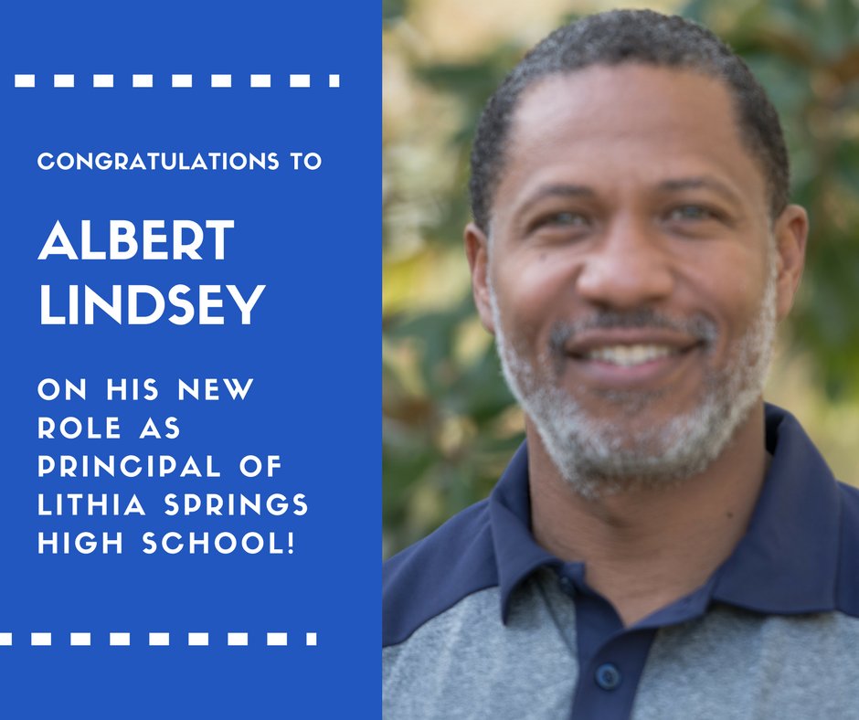 Congratulations, Mr. Lindsey! He will be the new leader of Lithia Springs High School! LITthia 🦁 Lithia Springs High School #dcssexcellence