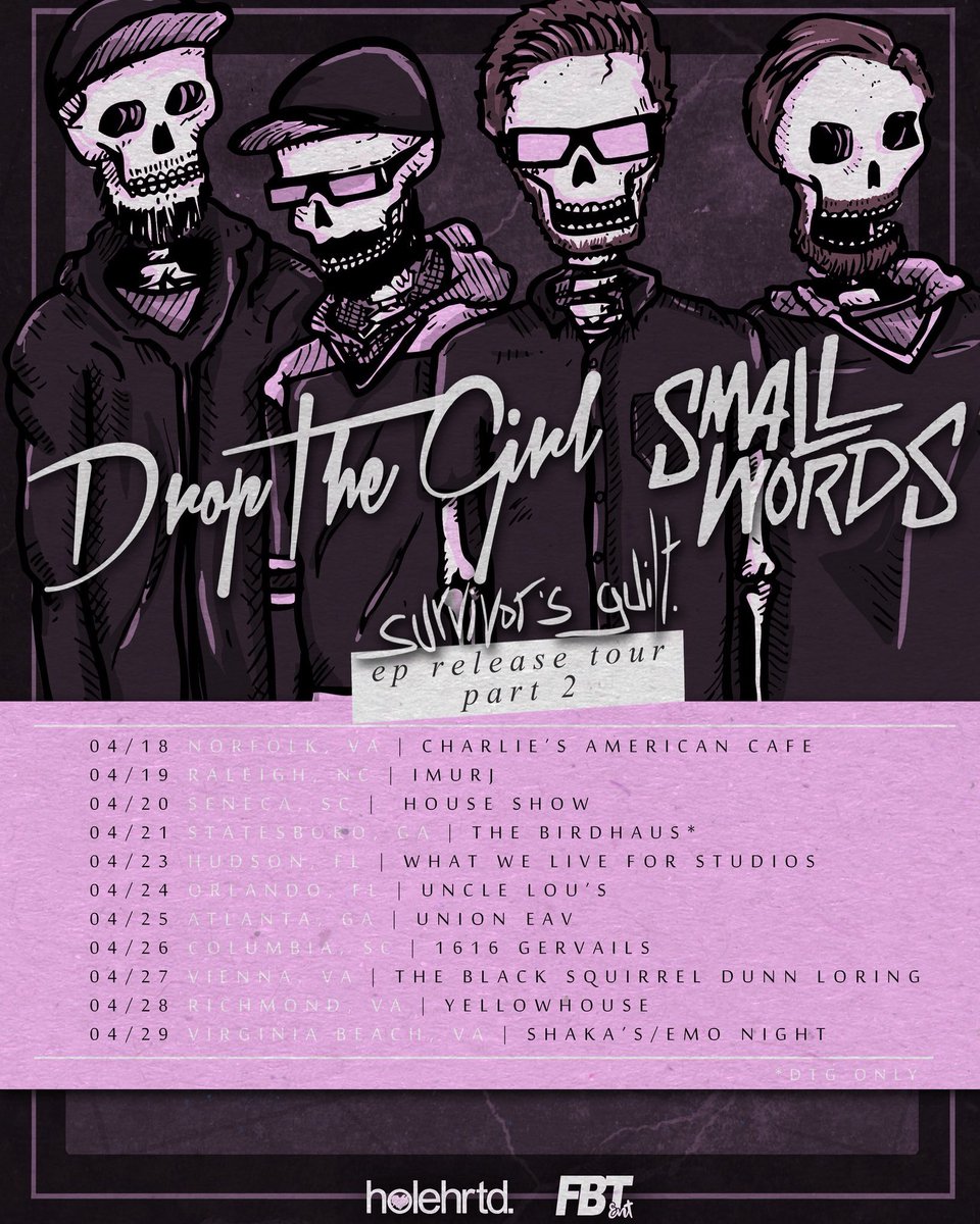 ICYMI this ripper starts in two days with the @SmallWordsSongs crew. Get to a gig or you’re a fake friend