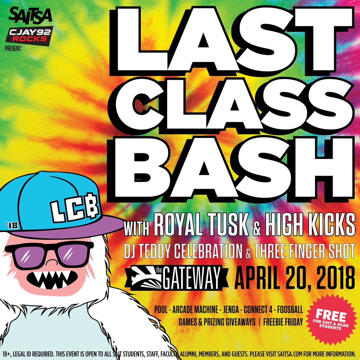 SaitsaLife's tweet photo. The Countdown Begins!
For more information download the SAITSA App or visit https://t.co/gjUTzq0KM0
#SAITSA #SAIT #LastClassBash #YYC https://t.co/DhxR0Fbd0i