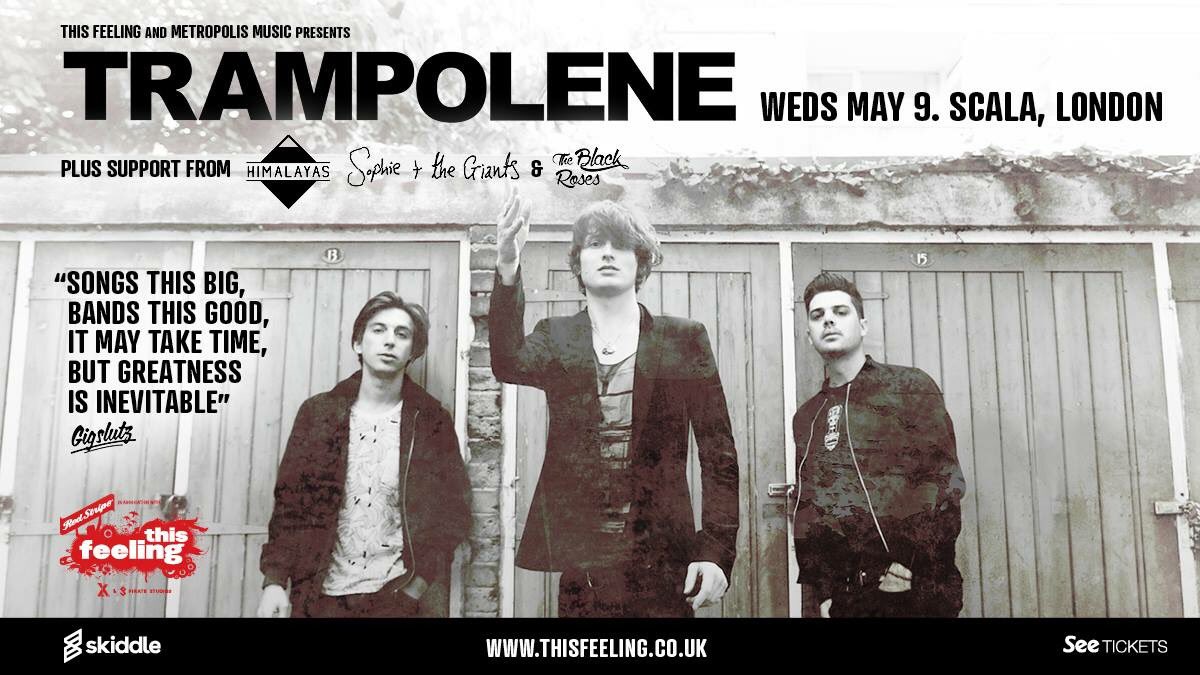 This_Feeling's tweet photo. #JustAnnounced @theblackrosesuk join @Trampolene_Band @Himalayas_band + @SandTGofficial @ScalaLondon May 9

Tix: @seetickets @skiddle + @TicketWebUK https://t.co/cSoVAVjcMt