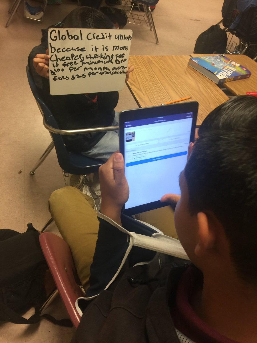 gmeza_CI's tweet photo. Financial Literacy the GOOSECHASE way!! Awesome blended learning stations in Mr. Oaxaca’s CT Math Class!! #TeamSISD #DeterminedToSoar #GooseChaseApp @TOaxaca_JHS @Hambric_Pk8 https://t.co/5r7jdbLJ5n