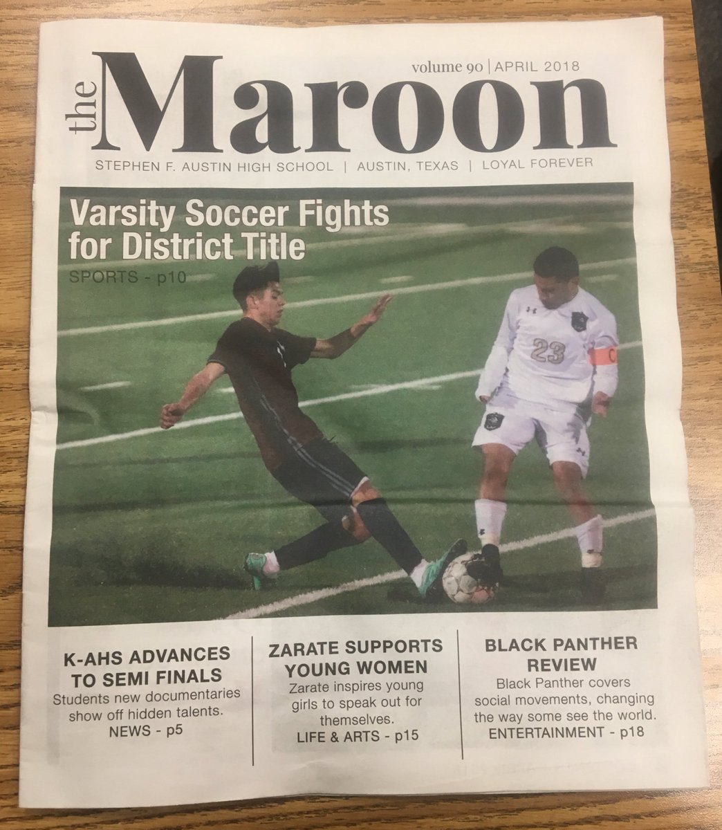 The 3rd issue of the Maroon has arrived! Pick up a copy at each entrance and in front of the library and cafeteria.