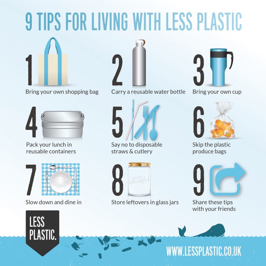 What are you doing for #EarthDay2018 on Sun 22 April? 

These 9 tips for living with #lessplastic - if followed consistently - make a BIG difference when it comes to tackling #oceanplastic 
🌊🐋🐠🐢

#BeTheChange
#EndPlasticPollution
#UseLessPlastic #LessOceanPlastic