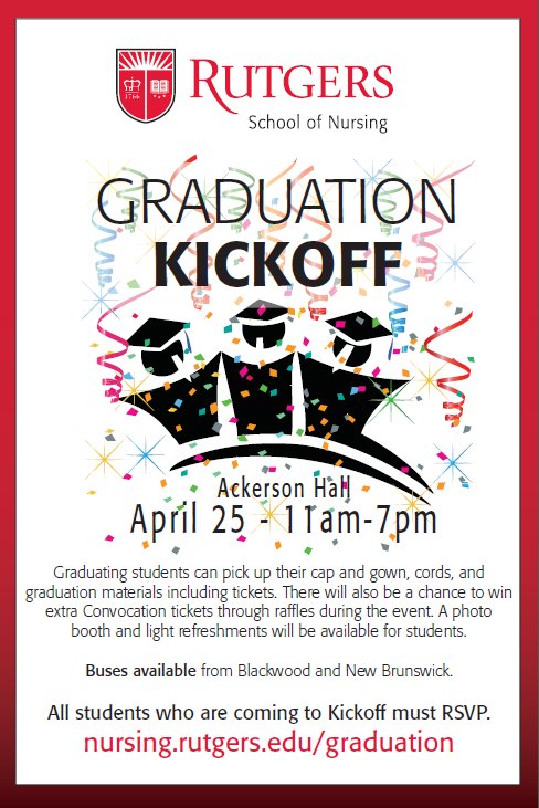 ru_engagedson's tweet photo. Graduation is almost here! Make sure to RSVP to Kickoff #RUNursing #ruson #graduation #RUSONGradKickoff https://t.co/mhKDGRJQXa