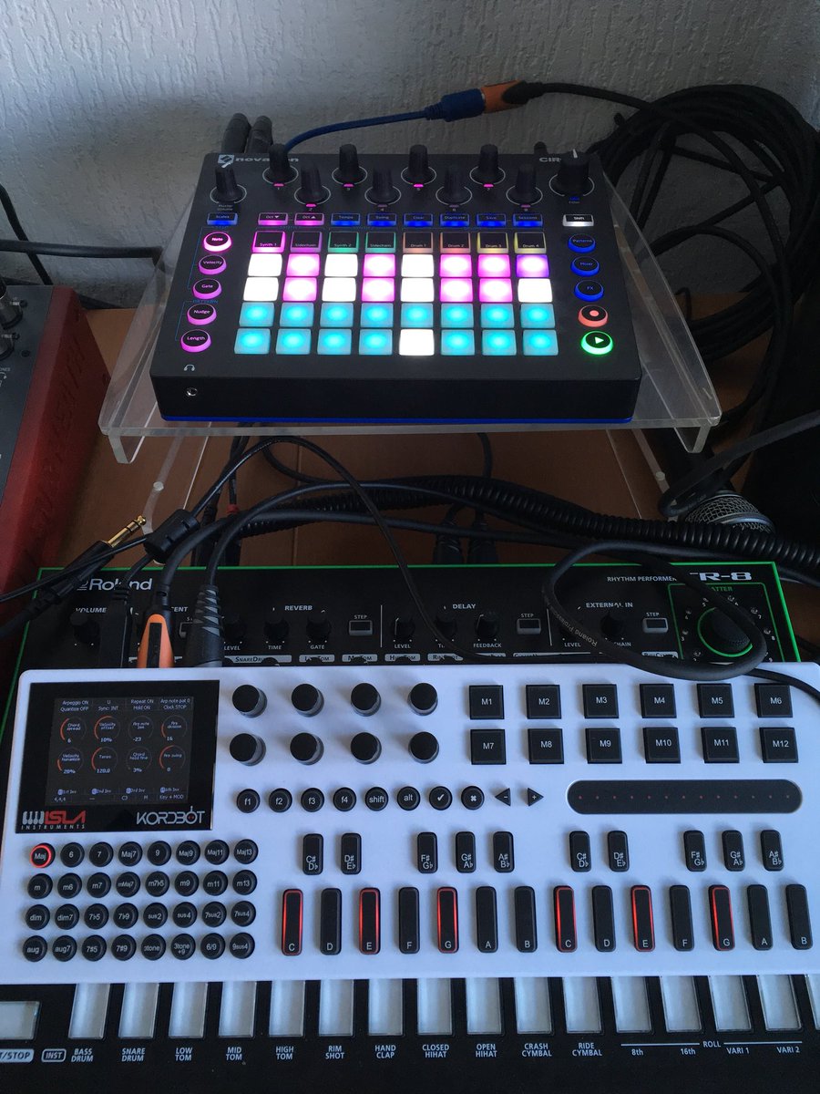 RealFATCheese's tweet photo. Testing @islainstruments #kordbot with @WeAreNovation #circuit and they sync up really nice! But somehow not yet with the @WeAreElektron #analog4 🤷🏼‍♂️

#makebeatsnotwar https://t.co/eayNG8Qbfi