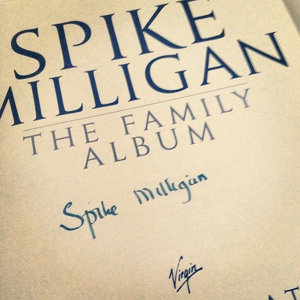 alryanradio's tweet photo. Happy 100th Birthday Spike Milligan. A true comedy legend and one of my great hero’s. Below - One of my most prized possessions. A book what the great signed many many moons ago #Spike100 #SpikeMilligan100 https://t.co/1PDgq7rgrD