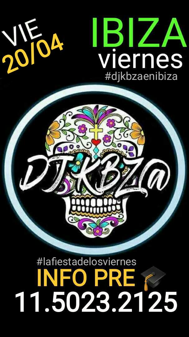 ibiza_viernes's tweet photo. #VIERNES 20/04 !!! π£
#DJKBZA π§ en #IBIZA !!! π
otra #nochedeviernes a pura fiesta...
"DJ #KBZ@" !!! show en vivo...
@kbzaDJ @matiasemmanuel
#IBIZAviernes
#laFIESTAdelosVIERNES
+ INFO PRE π al π² 11.5023.2125 https://t.co/uFdIRenRiT