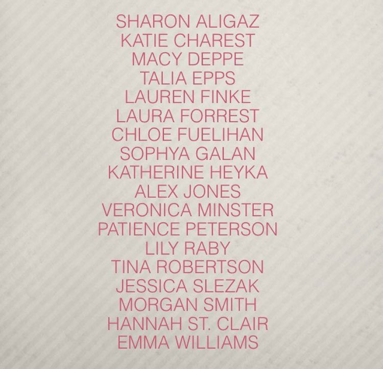 Congratulations to 2018-2019 Glitter Girls!!