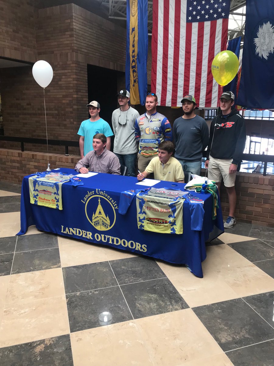 johnbeale_SC's tweet image. Chase and Ben signing their letters of intent to fish for Lander. Proud of these boys!!!