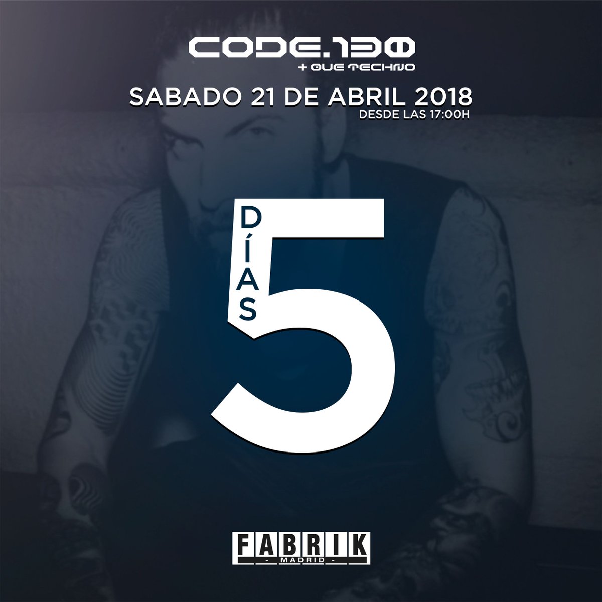 fabrikdiscoteca's tweet photo. A 5 días de tocar el cielo 🙌
[ÚLTIMAS] 100 entradas a la venta para #Code130 del 21 abril con Marco Carola. Bailamos en solo 5 días.
Consigue la tuya en: https://t.co/Lexh5WLouR https://t.co/Nq2t9lzaSE