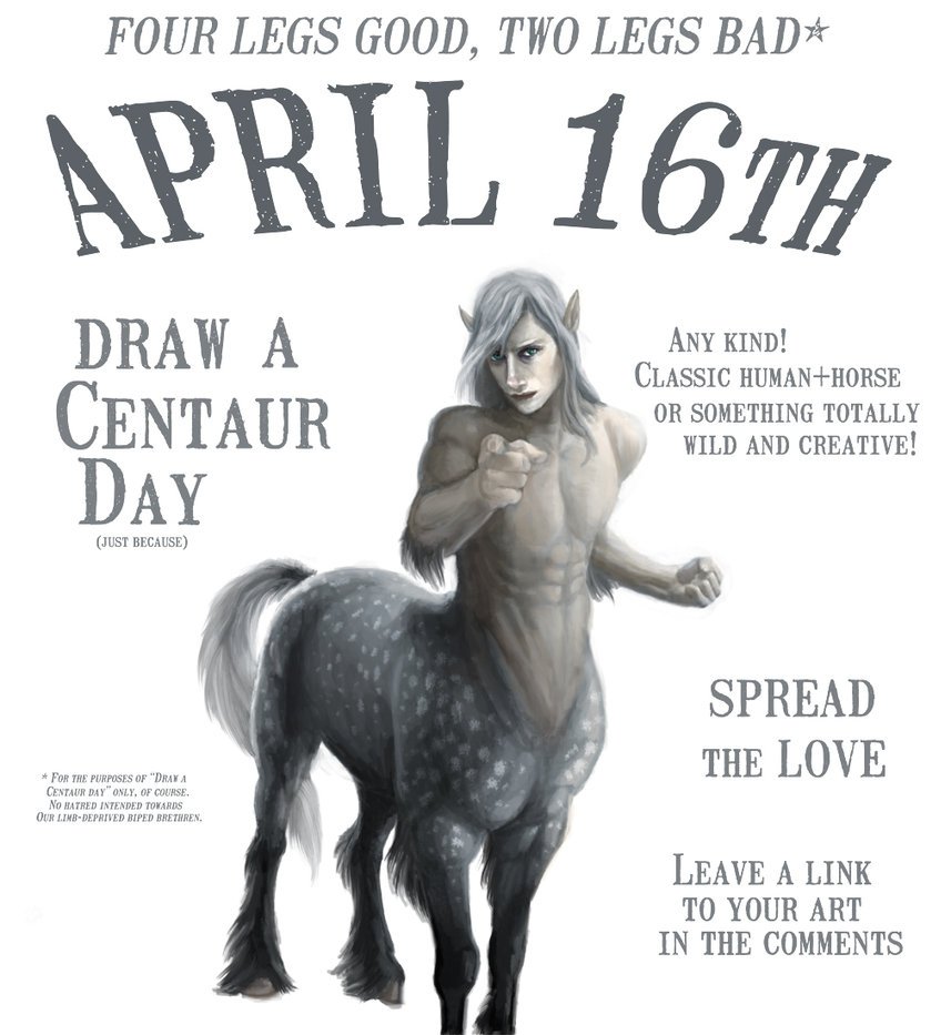 Shievina's tweet photo. Happy National #DrawACentaur Day! Get out there and do some doodles!! #April16 #centaur #taur #Taursday https://t.co/I5t2f9ffFQ