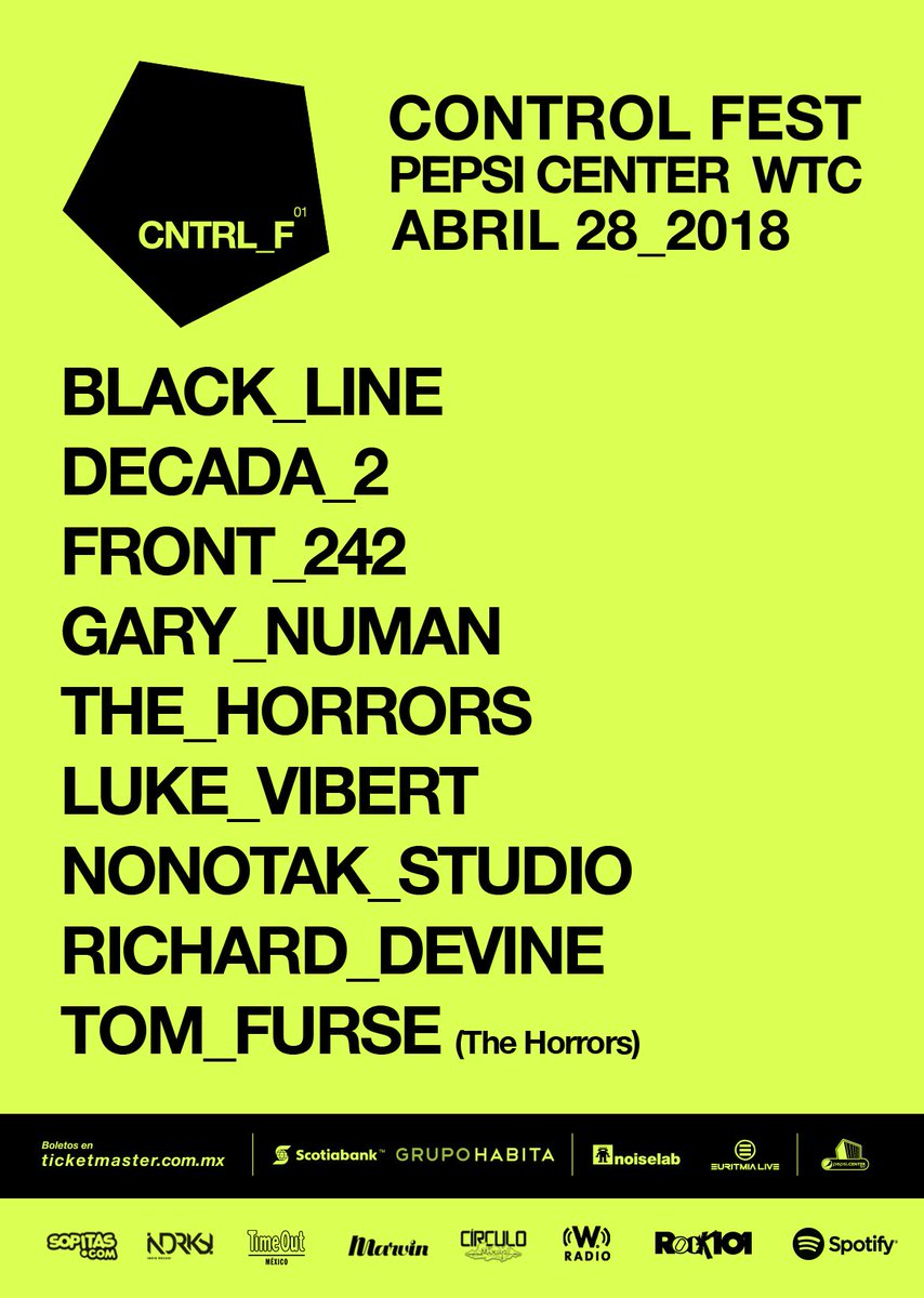 ¡Atentos! A partir de hoy comenzaremos a regalar boletos para @CntrlFest, el cual se llevará a cabo el 28 de abril.
