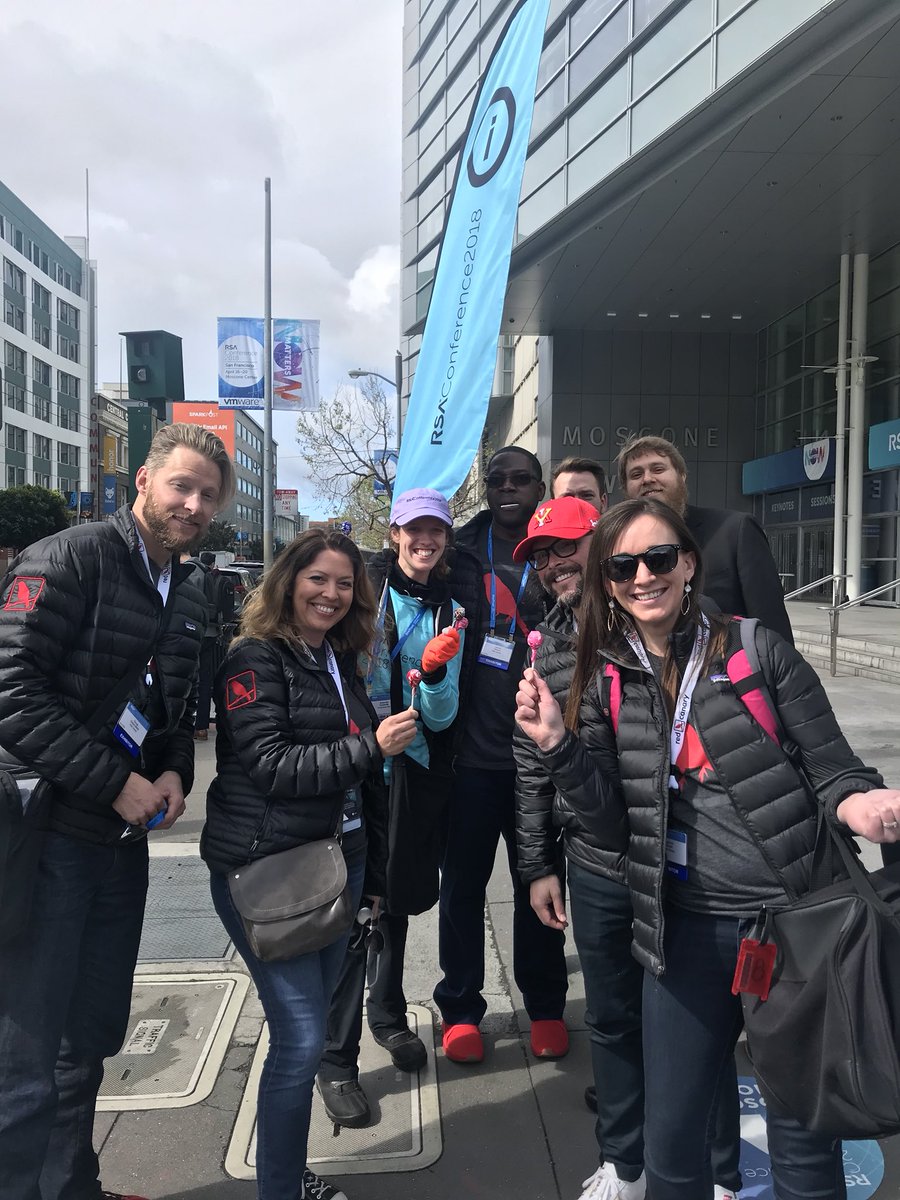 redcanary's tweet photo. Making friends everywhere we go! #takingcandyfromstrangers #RSAC https://t.co/XBPP1OR1bb