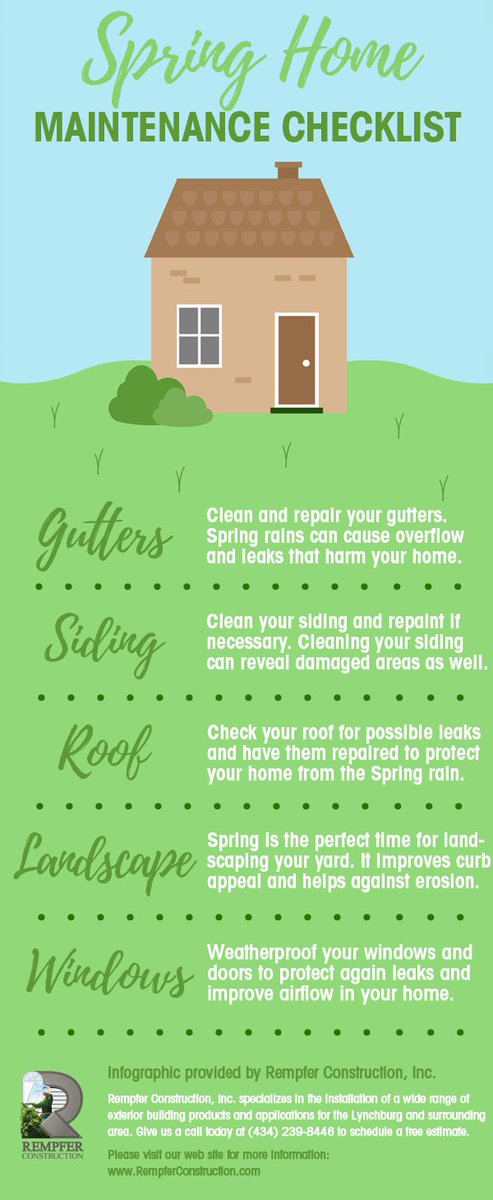 Spring cleaning applies to more than just the inside of your home. Check out our Spring home maintenance checklist for projects to add to your #SpringCleaning list! 🏡