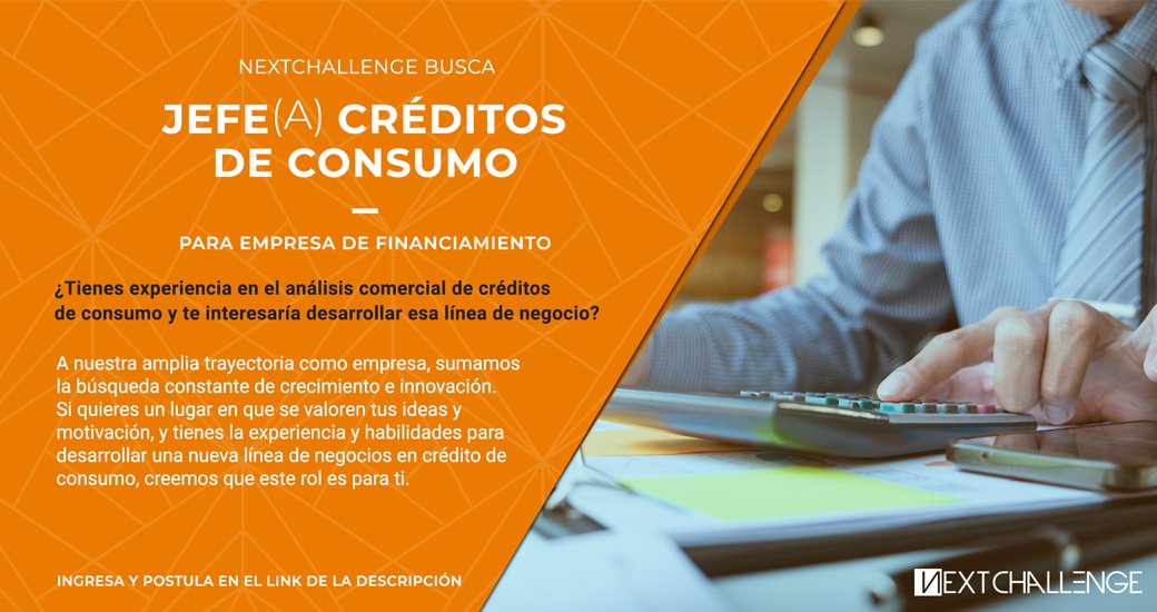 miranda_ossa's tweet photo. Nueva oportunidad de empleo Jefe de Crédito y Consumo para Empresa de Financiamiento : https://t.co/BTNSnwZhhX #Empleo #Trabajo https://t.co/5o4JLEoFxz
