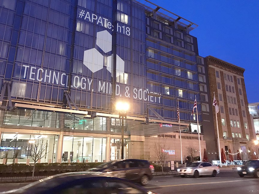 APAScience's tweet photo. A big THANK YOU to everyone who made @APA's "Technology, Mind, &amp; Society" conference a success! Check out all of the highlights from #APATech18 here: https://t.co/LnmddeoZnY https://t.co/hNv9FZh8B1