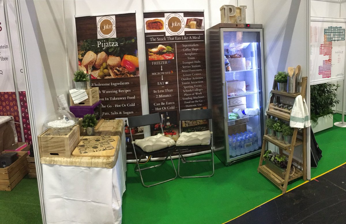 Pijatza Snacks is at the Food &amp; Drink Exbo 2018, showcasing our brand new “Food Snack That Eats Like A Meal”.  Two mouthwatering flavours, Smokey Breakfast and Spicy Veggie - This is innovation in food to go at its finest. Find us on Stand K131 in Hall 1 #FDE2018 <a href="/FoodDrinkExpo/">Food & Drink Expo</a>