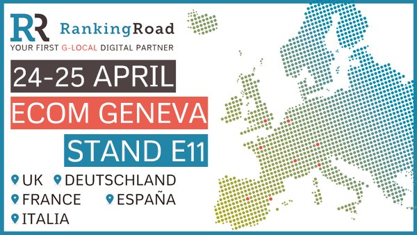 rankingroad's tweet photo. 📅 Have your website audited by an #SEO expert at @eCom_Geneve. Audit pre-registration : https://t.co/mRl33jnXvh. Then meet at booth E11, April 24 &amp; 25, 2018. #ESSR #Geneva
👉 For more information : https://t.co/SIDMrMZAzK https://t.co/4YBxk7rKNf