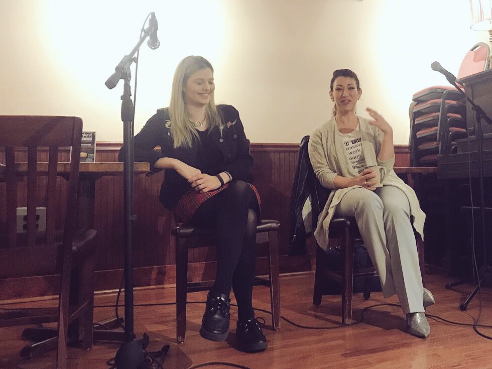cmpassionatemse's tweet photo. BIG THANKS 2 @OU_WIMI @ohiou @OU_MDIA 4 inviting me to host WIM Coffee hour @donkeycoffee #empowering &amp; #inspiring interview w the 1&amp;only @tumblr @slizzabellak on #womeninmedia #MeToo and #compassionbasedwork https://t.co/w90e2j90nu