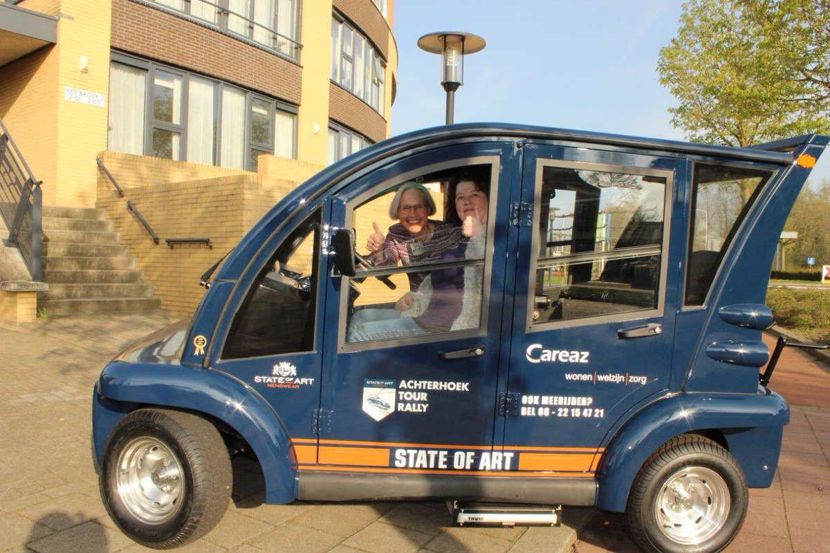 Even plaatsnemen in de electrocar van <a href="/Gem_OostGelre/">Gemeente Oost Gelre</a> en <a href="/CareazZorg/">Careaz</a>, dank <a href="/stateofart1987/">State of Art</a> en <a href="/AchterhoekRally/">AchterhoekTourRally</a> namens alle gebruikers en vrijwilligers!