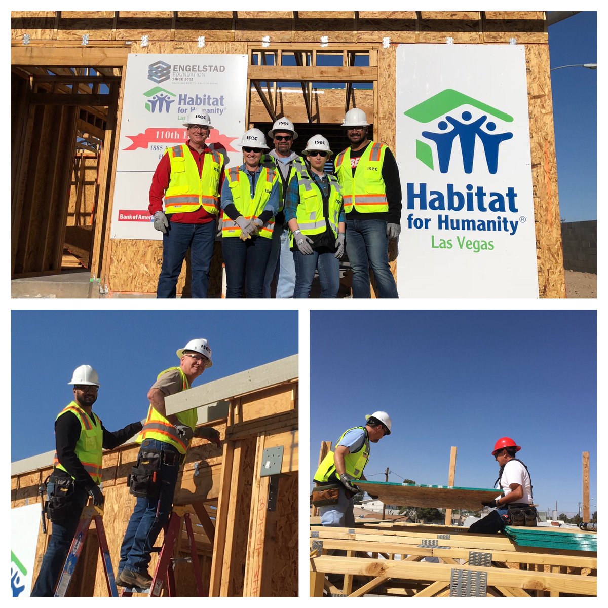 ISECBuilt's tweet photo. Our #isecfoundation is proud to announce our new #charity partner  @habitat_org! Here are some great shots of our #isecsouthwest team out on a build in #lasvegas! https://t.co/cQN7nqRfZ1