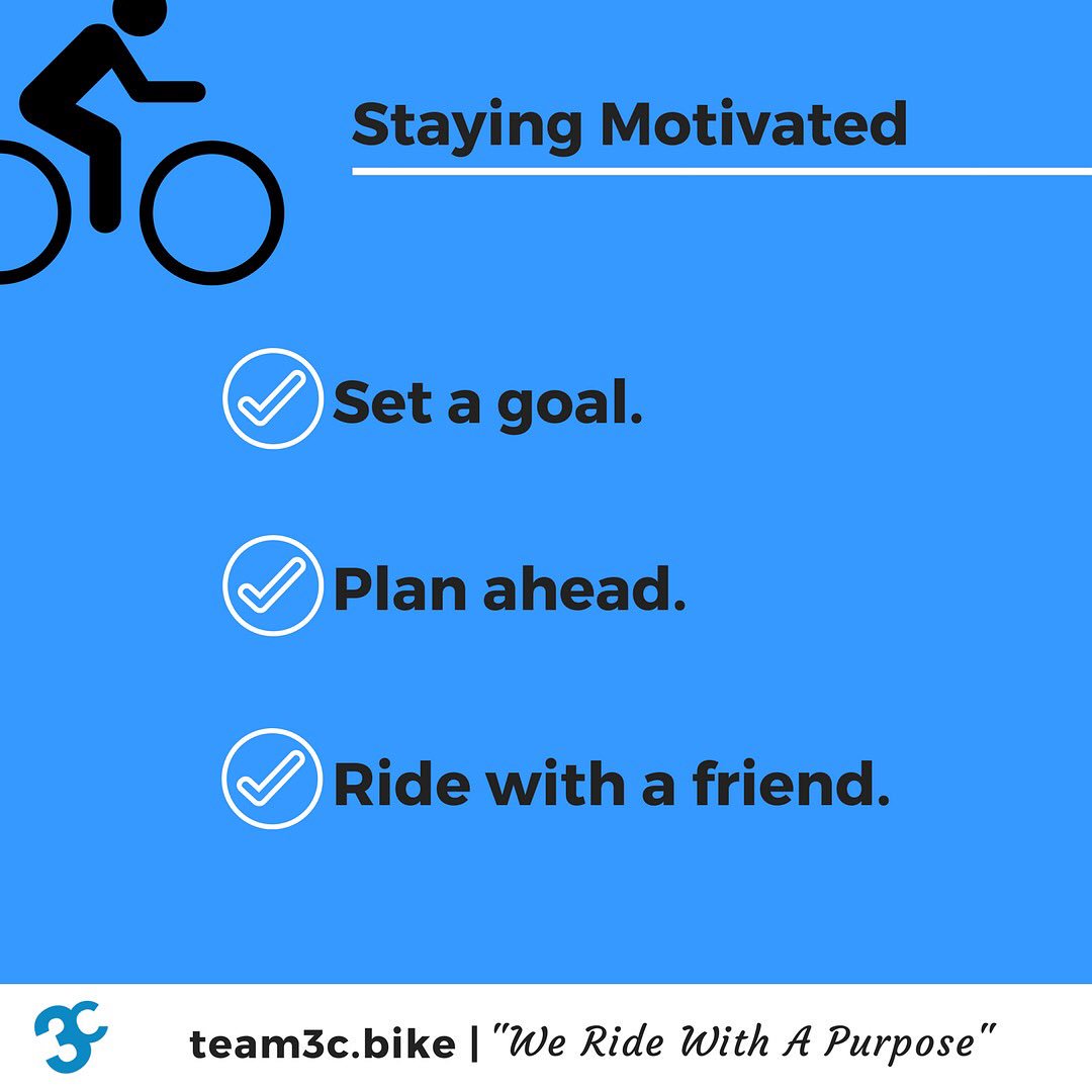 Team3cBike's tweet photo. We all struggle with staying motivated. Try these simple tips to keep you on track.

It comes down to ➡️ PLANNING and ACCOUNTABILITY. https://t.co/vR7utoAKzG