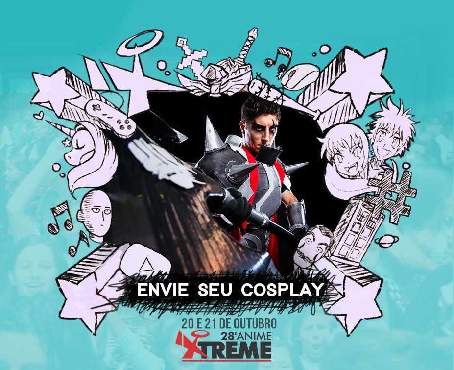 _Animextreme's tweet photo. SEJA O COSPLAYER DO DIA E TENHA SUA IMAGEM PUBLICADA AQUI EM NOSSA FAN PAGE!
Envie sua imagem em alta para cosplay@animextreme.com.br
O #Animextreme acontecerá nos dias 20 e 21 de Outubro no Centro de Eventos FIERGS em Porto Alegre/RS. ♥
#OutubroVaiTer #VemProAX #MelhorEvento https://t.co/bLWd1bxjkj