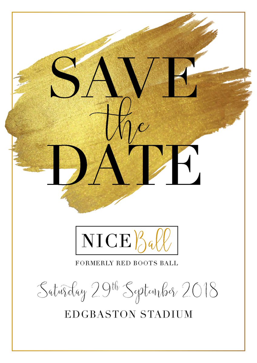 nicecharityuk's tweet photo. Save the Date for our NICE Ball on Saturday 29 September. It's going to be a night of fantastic live music, wonderful food and there'll be plenty of auction prizes for the taking! #NICEBall https://t.co/TeUDp6DiWh