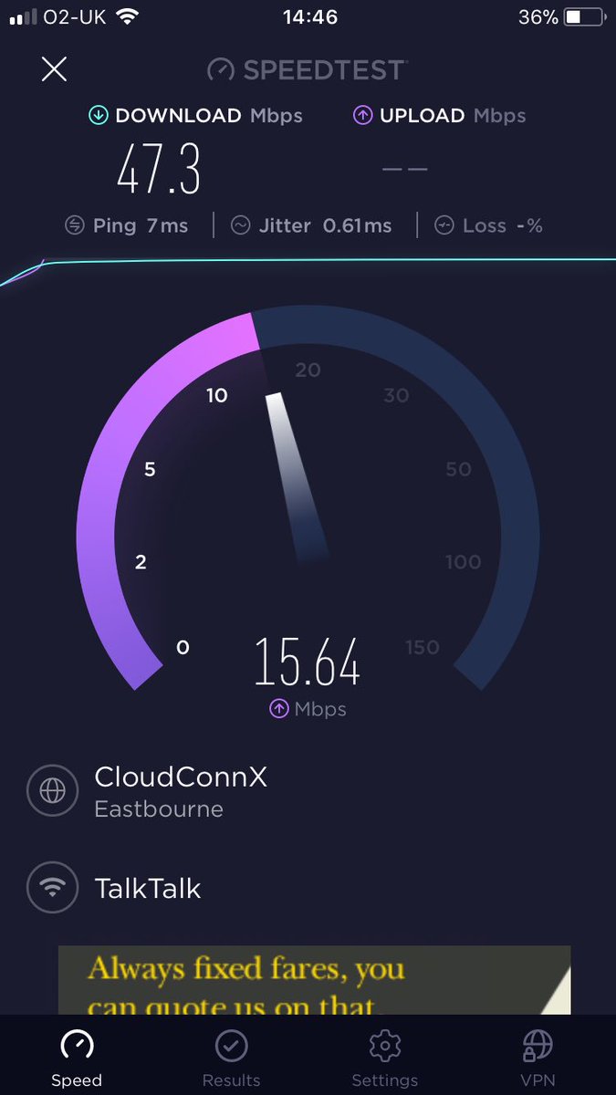 cjweller1975's tweet photo. @TalkTalk Done a router reset and boom back up to 47 many thanks for your help Becky 👍🏻 https://t.co/WvW3ZRoLl0