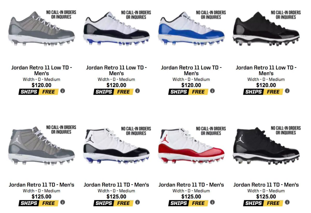 eastbay jordan 11 cleats