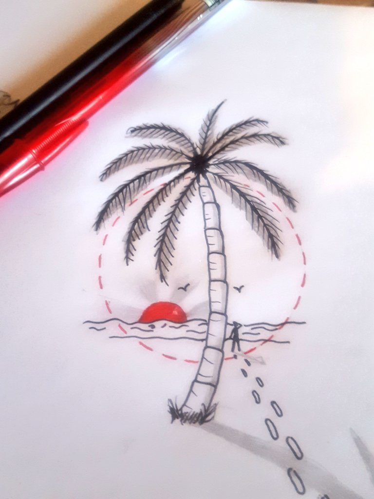 katz_ink's tweet photo. Custom palm tree available  
#tattoo #flashtattoo #palmtree #sunset #geometrictattoo #customtattoo #katz_ink @katz_ink https://t.co/Q9r388avRu