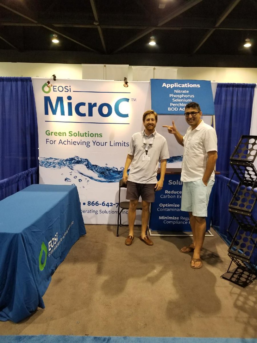 EOSi_MicroC's tweet photo. @FWRC is happening right now! If you missed our resident expert Edris Taher's presentation on #BNR, stop by booth 725 for more info! Looking for sustainable, non hazardous, carbon sources and maybe some technical expertise? We have that too! #MicroC #nitrogen #BioP #CleanWater https://t.co/zsRvWVsoNd