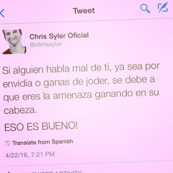 Chris Syler Oficial tweet media