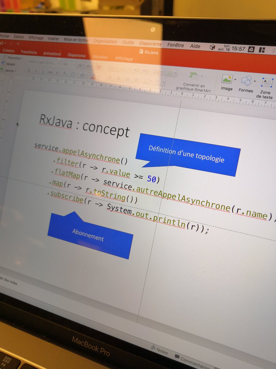 dwursteisen's tweet image. Création des supports pour la formation #RxJava #Reactive : in progress ! cc @SoatGroup