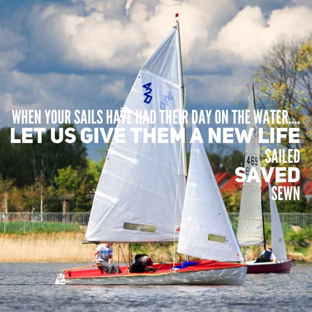 SailsCanvas's tweet photo. We 💚 to give old sails a new life...if you want your sail to be part of our upcycling story, get in touch!@SailsCanvas #sailsandcanvas #upcycledsailcloth #oldsails #reducereuserecycle https://t.co/EdzsZcN7PY